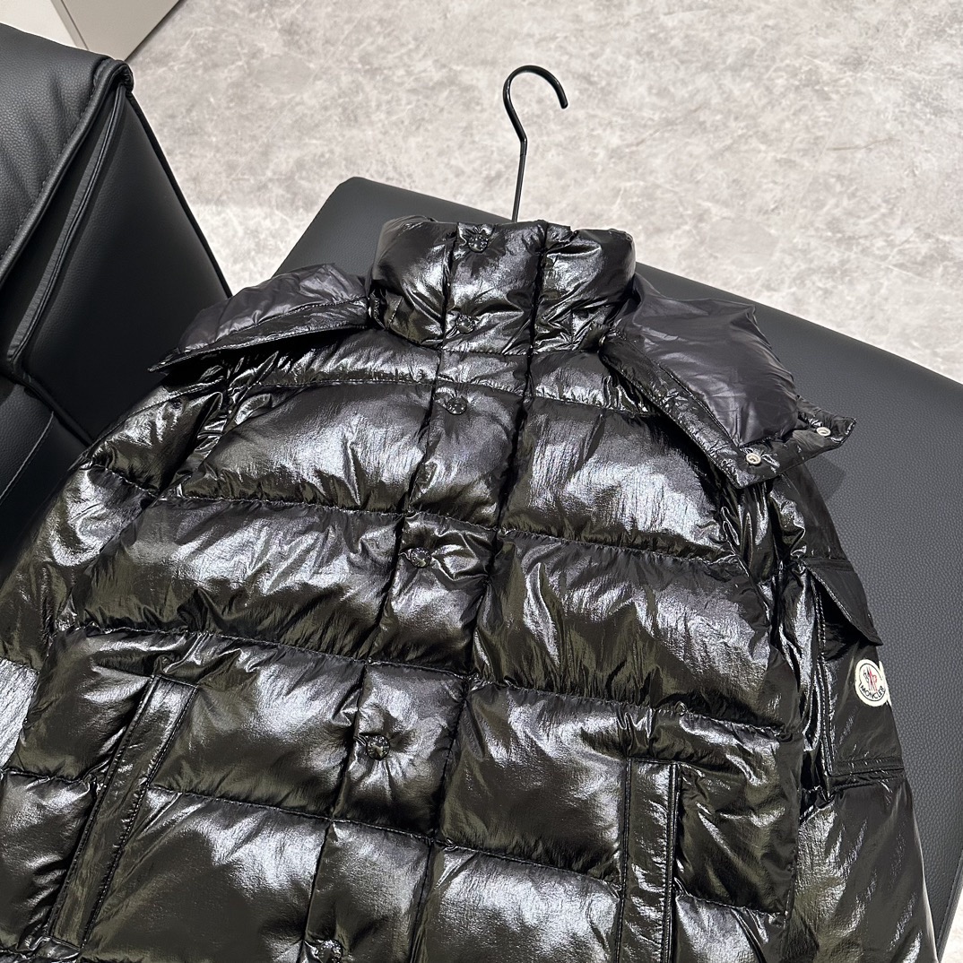 Moncler Down Jacket White Duck Down Black M-l-xl