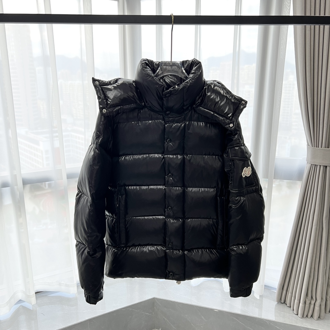 Moncler Down Jacket White Duck Down Black M-l-xl