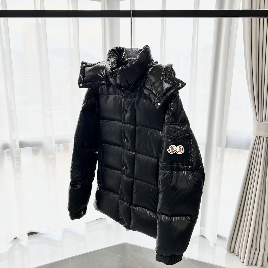 Moncler Down Jacket White Duck Down Black M-l-xl