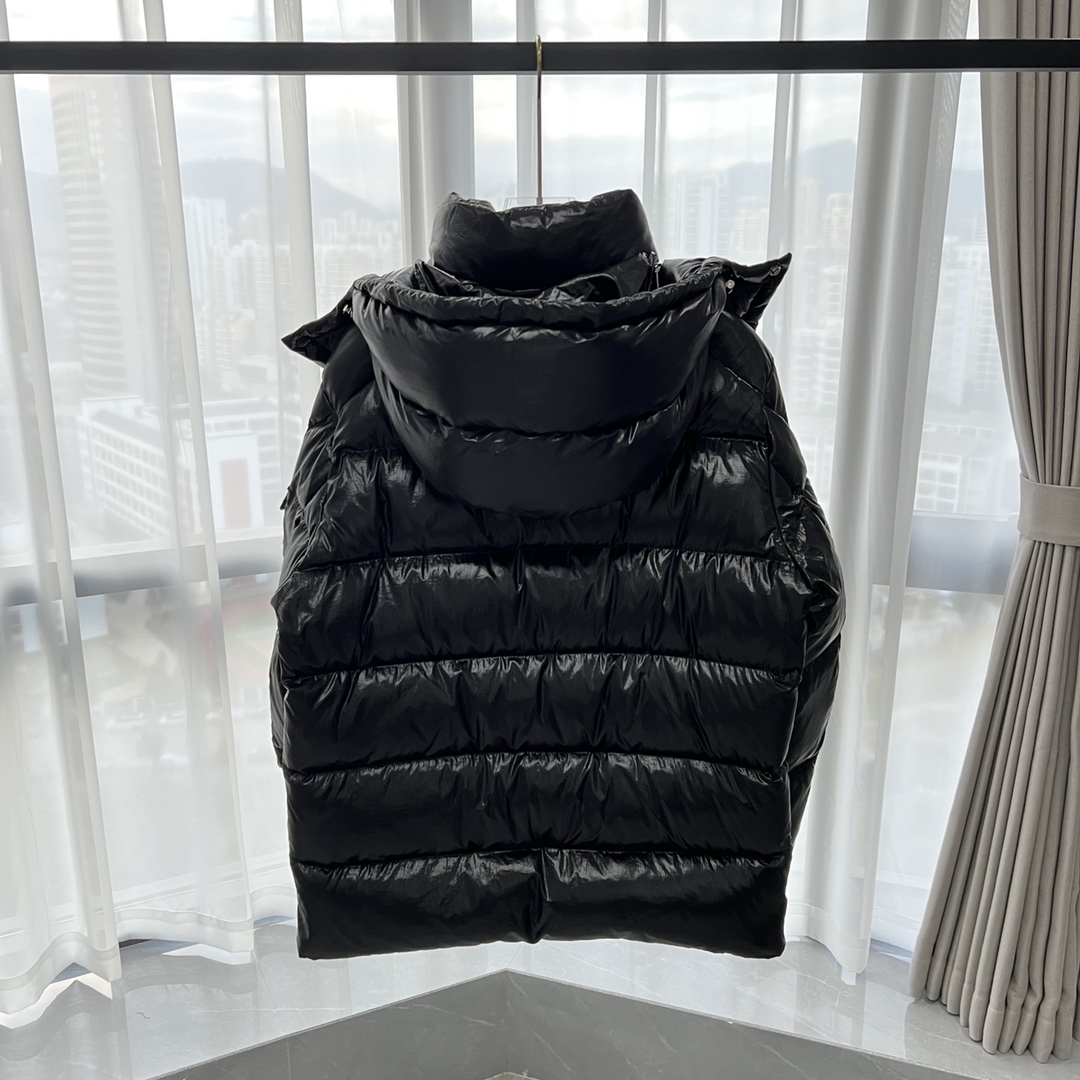 Moncler Down Jacket White Duck Down Black M-l-xl