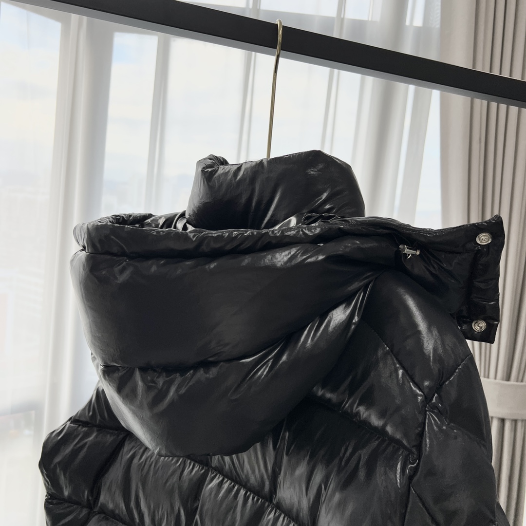 Moncler Down Jacket White Duck Down Black M-l-xl