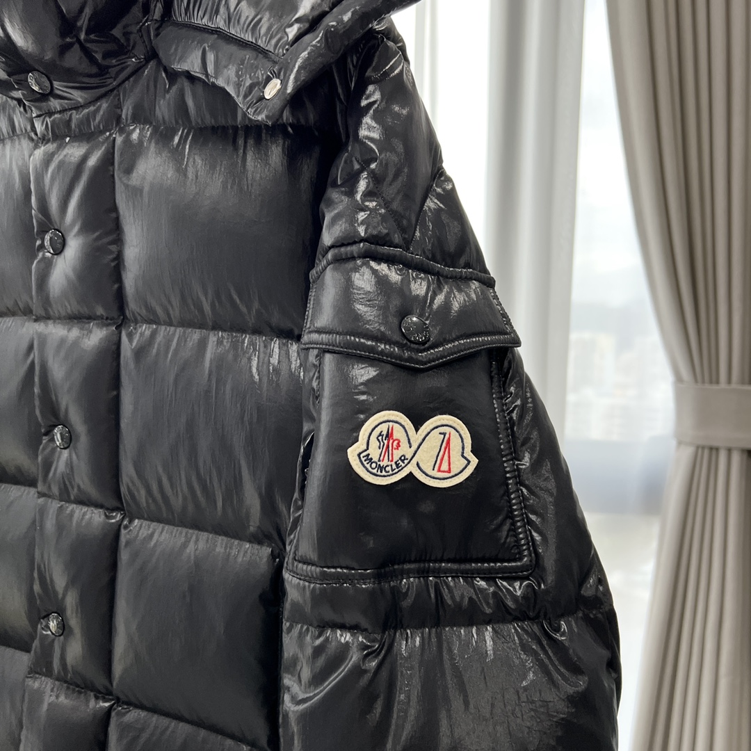 Moncler Down Jacket White Duck Down Black M-l-xl