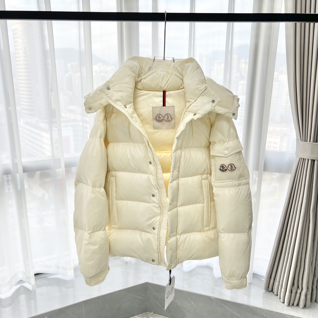 Moncler Down Jacket White Duck Down Black M-l-xl