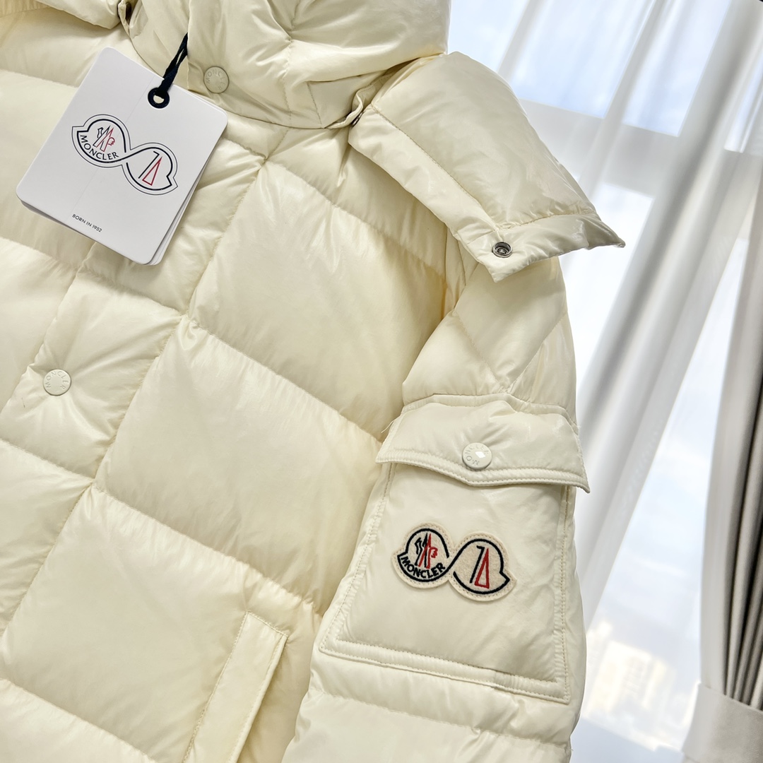 Moncler Down Jacket White Duck Down Black M-l-xl