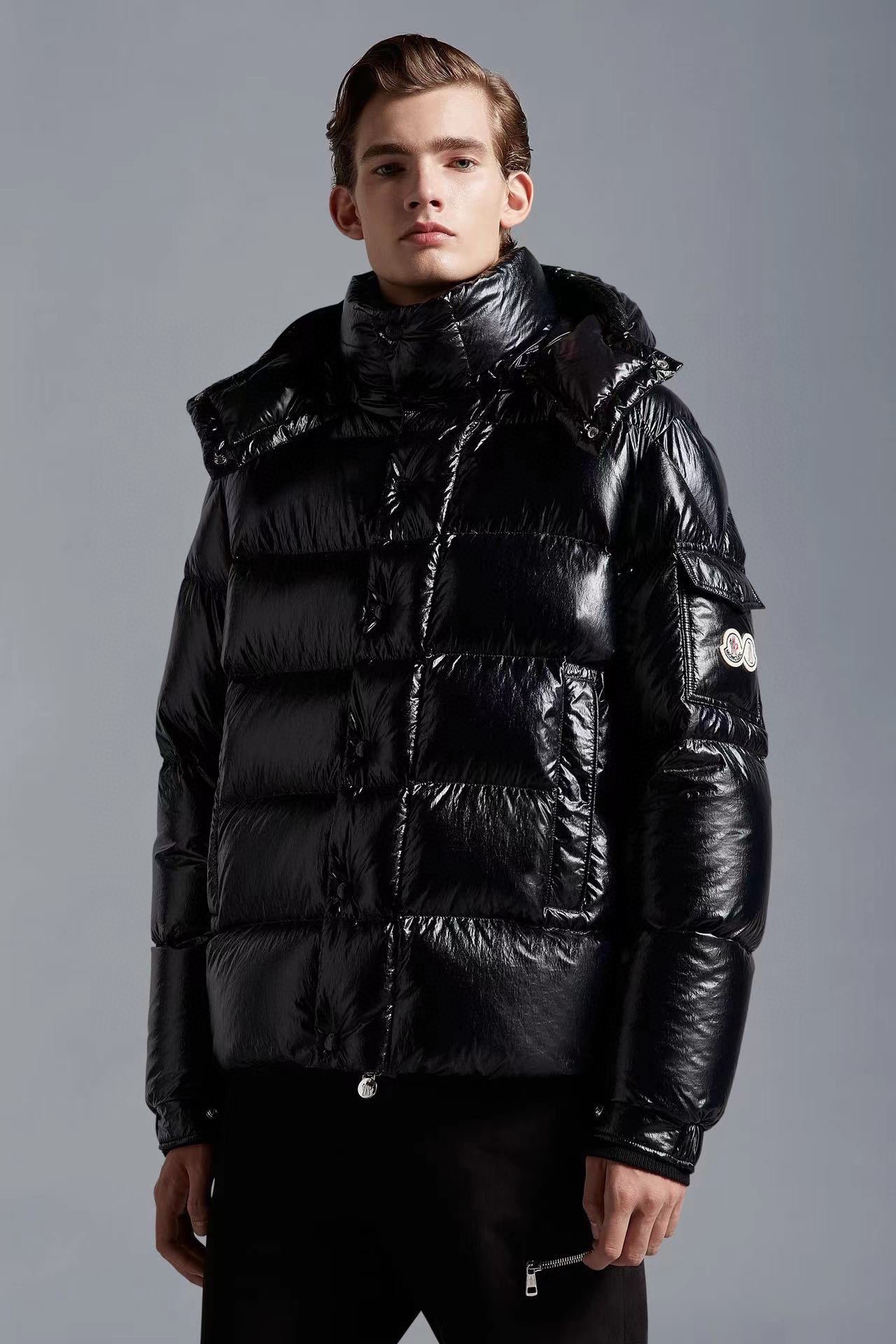 Moncler Down Jacket White Duck Down Black M-l-xl