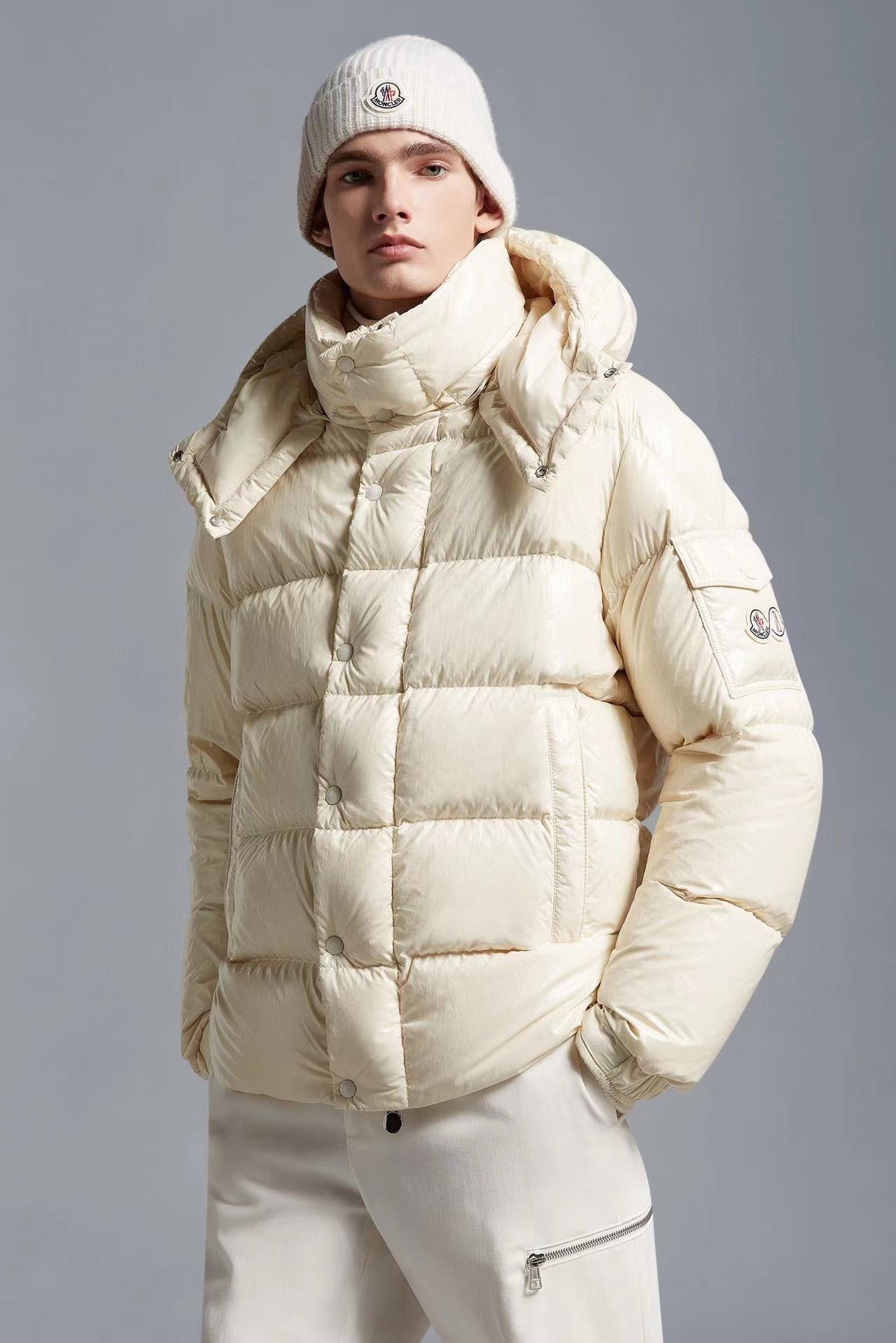 Moncler Down Jacket White Duck Down Black M-l-xl
