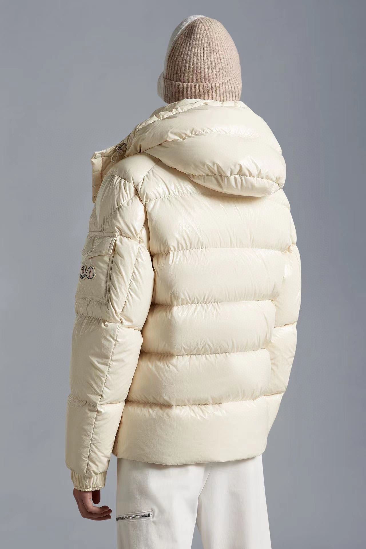 Moncler Down Jacket White Duck Down Black M-l-xl