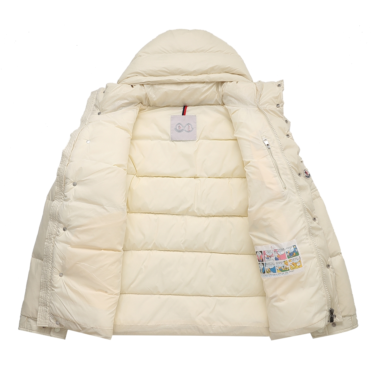 Moncler Down Jacket White Duck Down Black M-l-xl