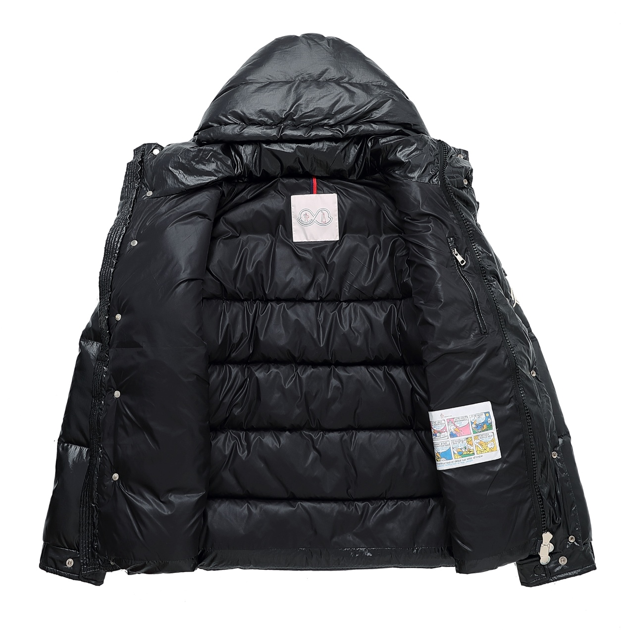 Moncler Down Jacket White Duck Down Black M-l-xl