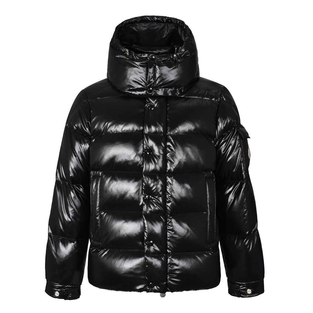 Moncler Down Jacket White Duck Down Black M-l-xl