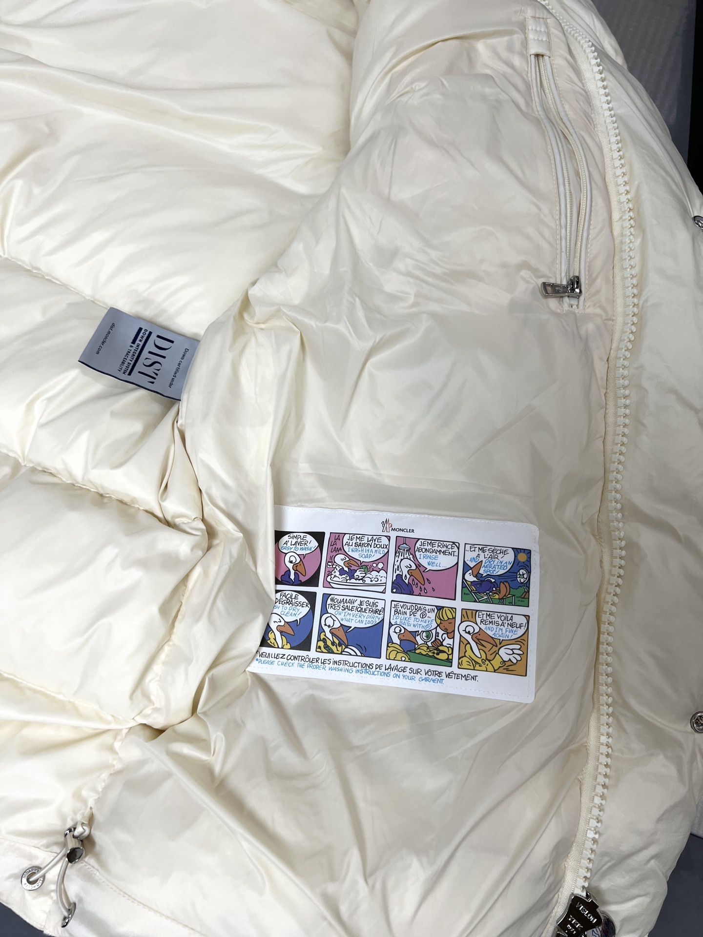 Moncler Down Jacket White Duck Down Black M-l-xl