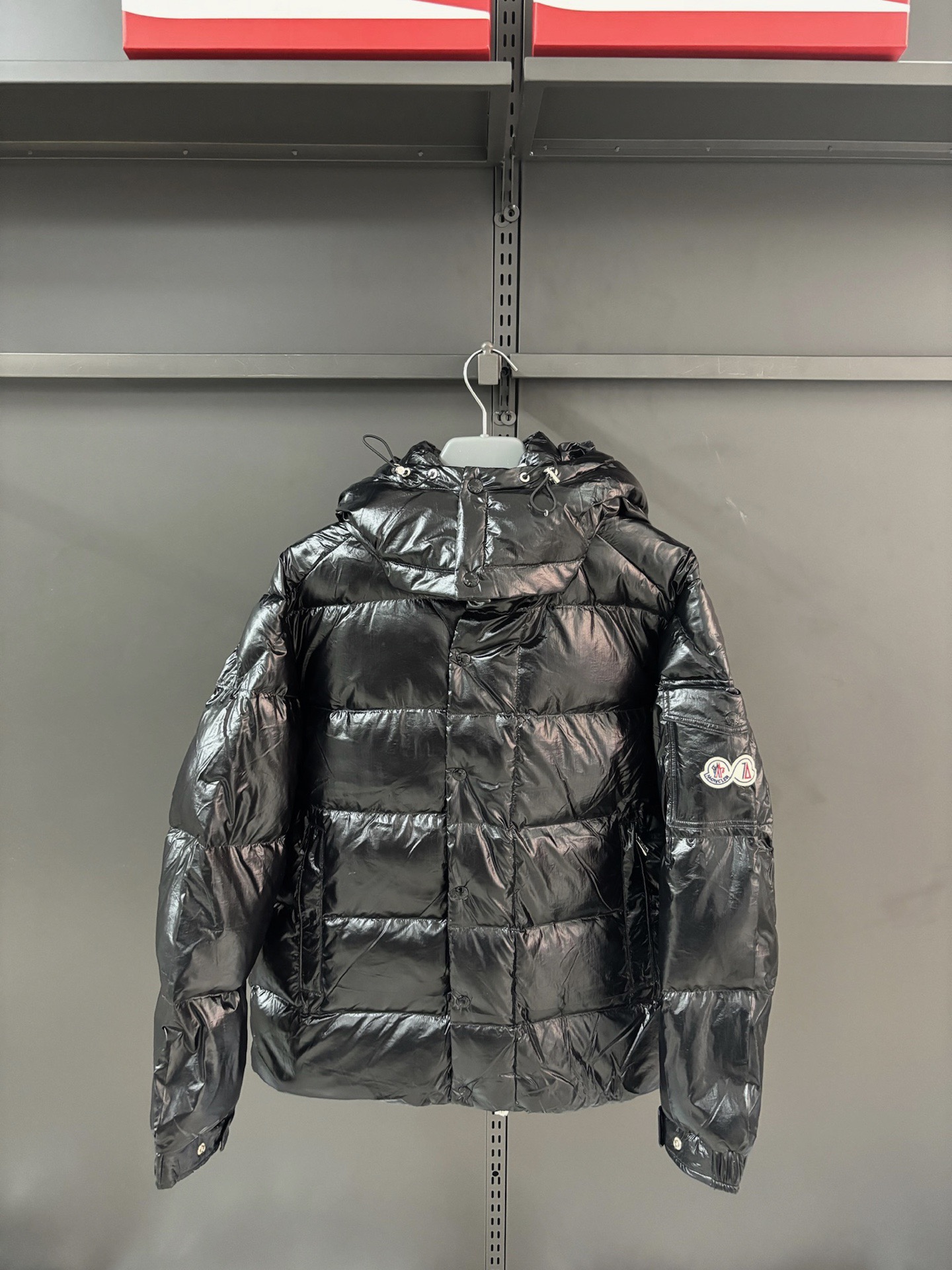 Moncler Down Jacket White Duck Down Black M-l-xl