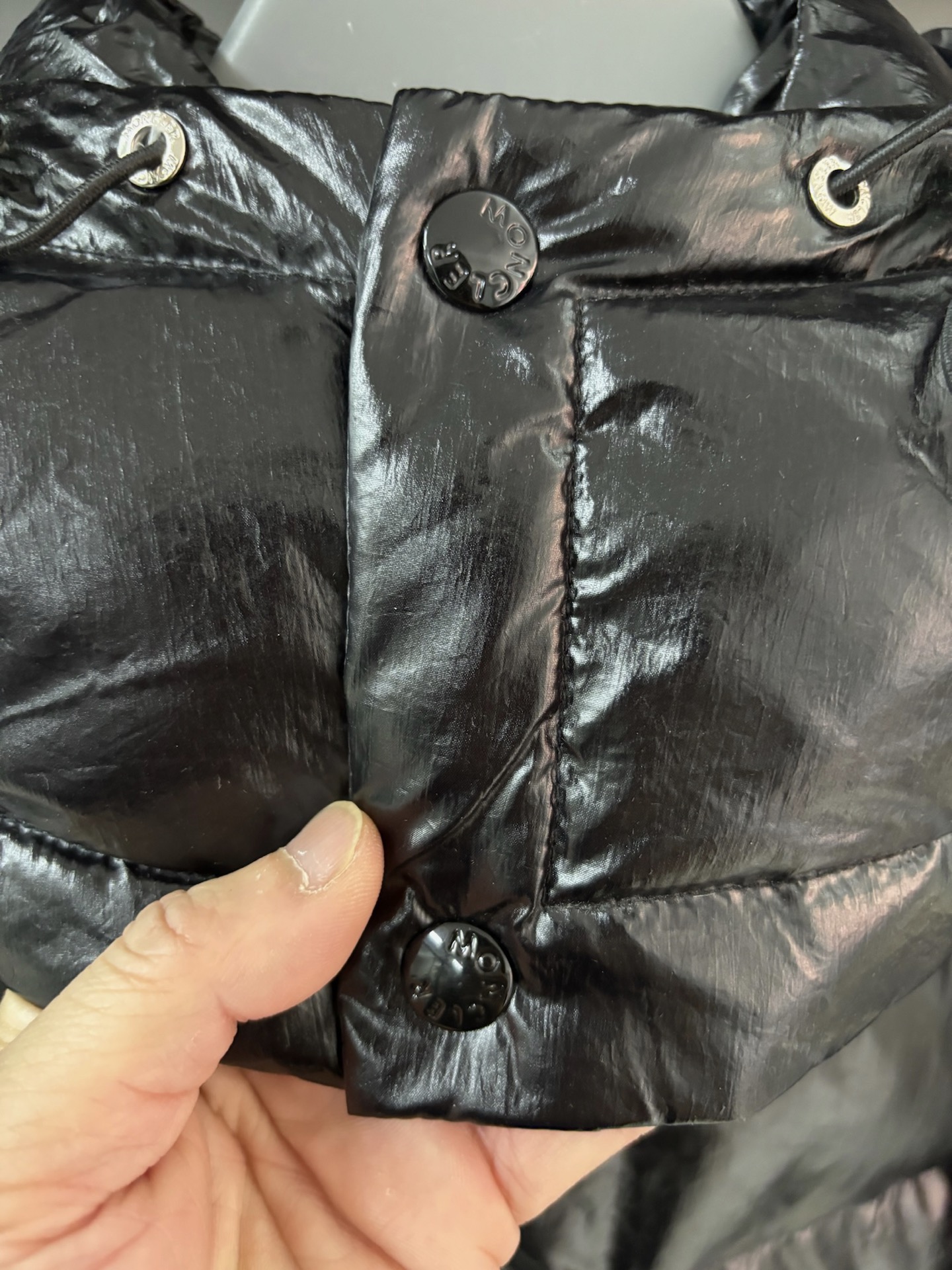 Moncler Down Jacket White Duck Down Black M-l-xl