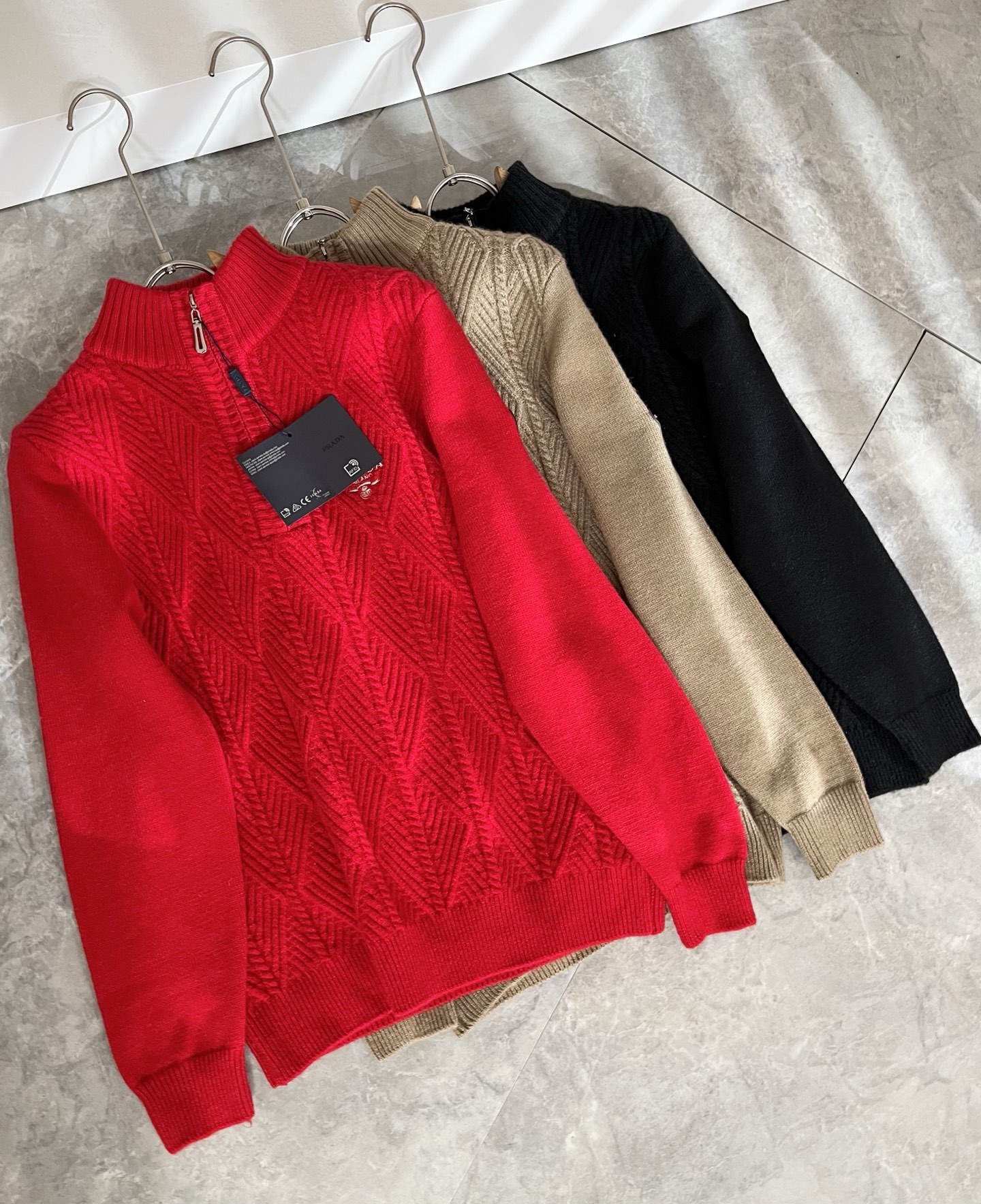 Prada Male Basic Clothing Wool M-l-xl