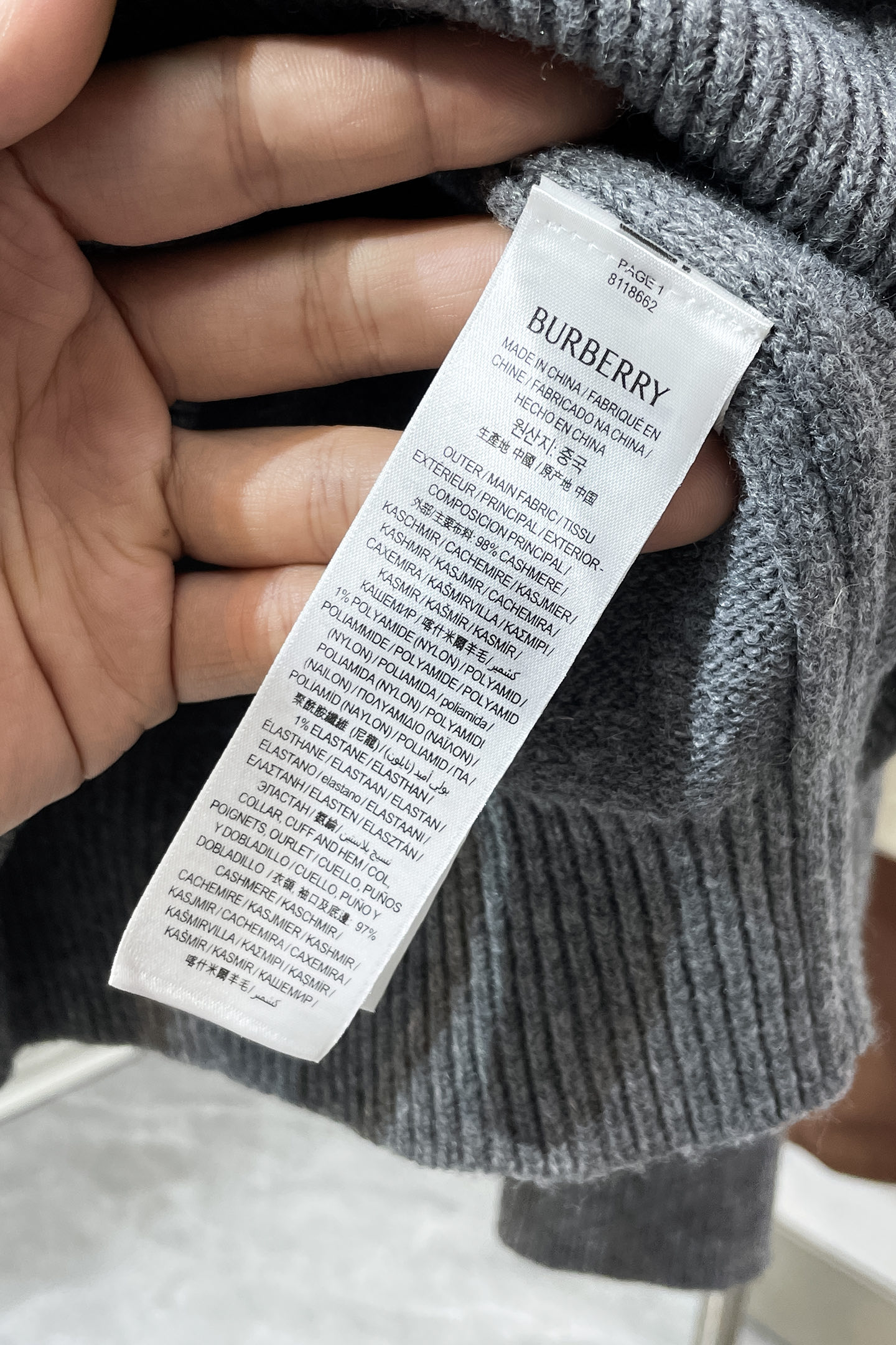 Burberry Basic Clothing Wool S-m-l-xl