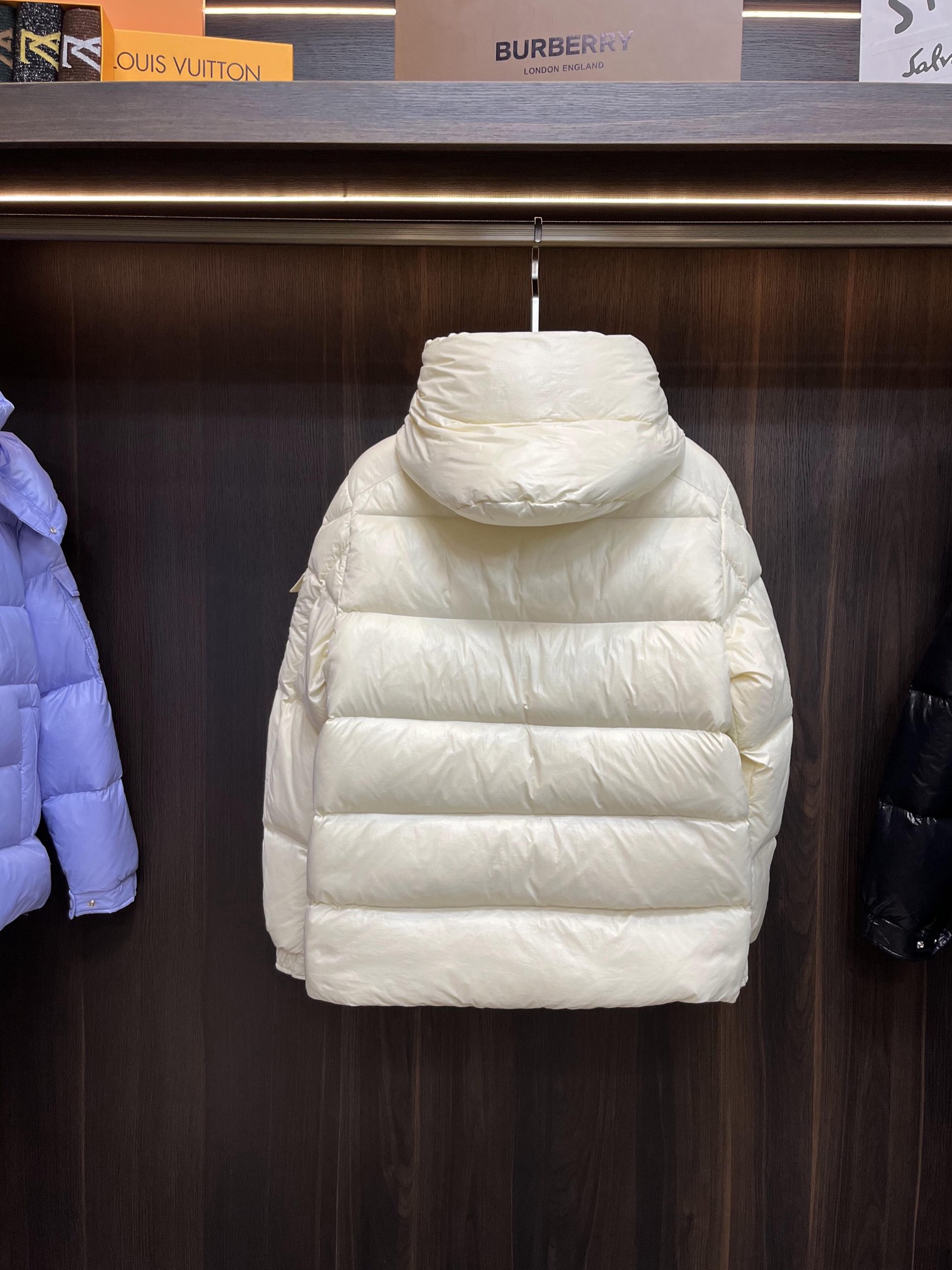 Moncler Down Jacket White Duck Down Black M-l-xl