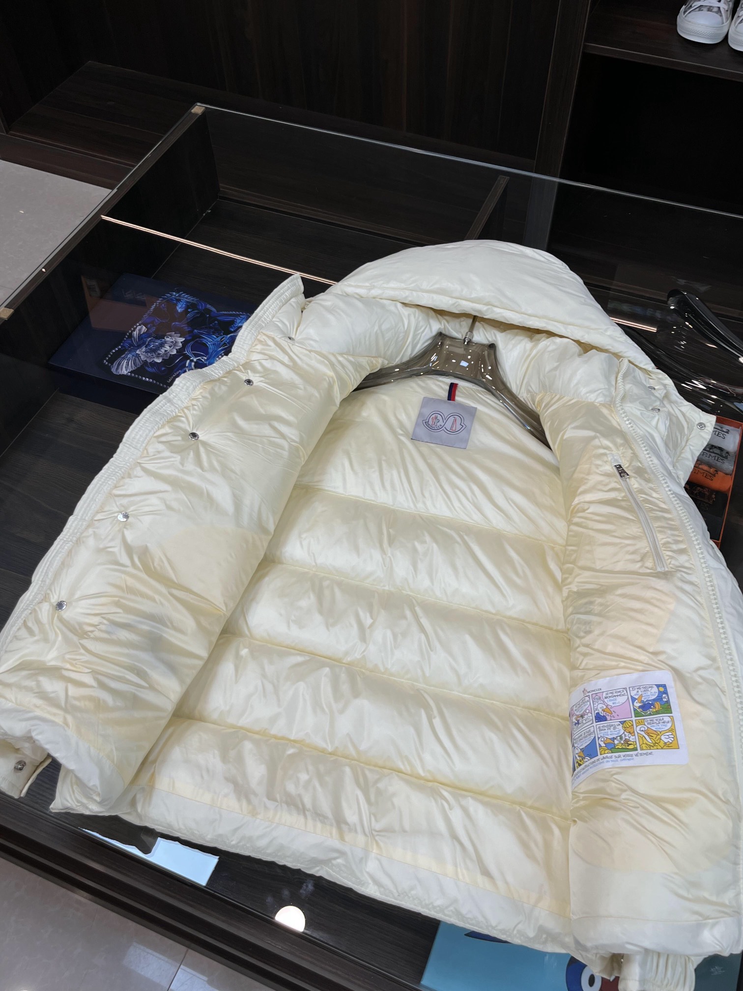 Moncler Down Jacket White Duck Down Black M-l-xl