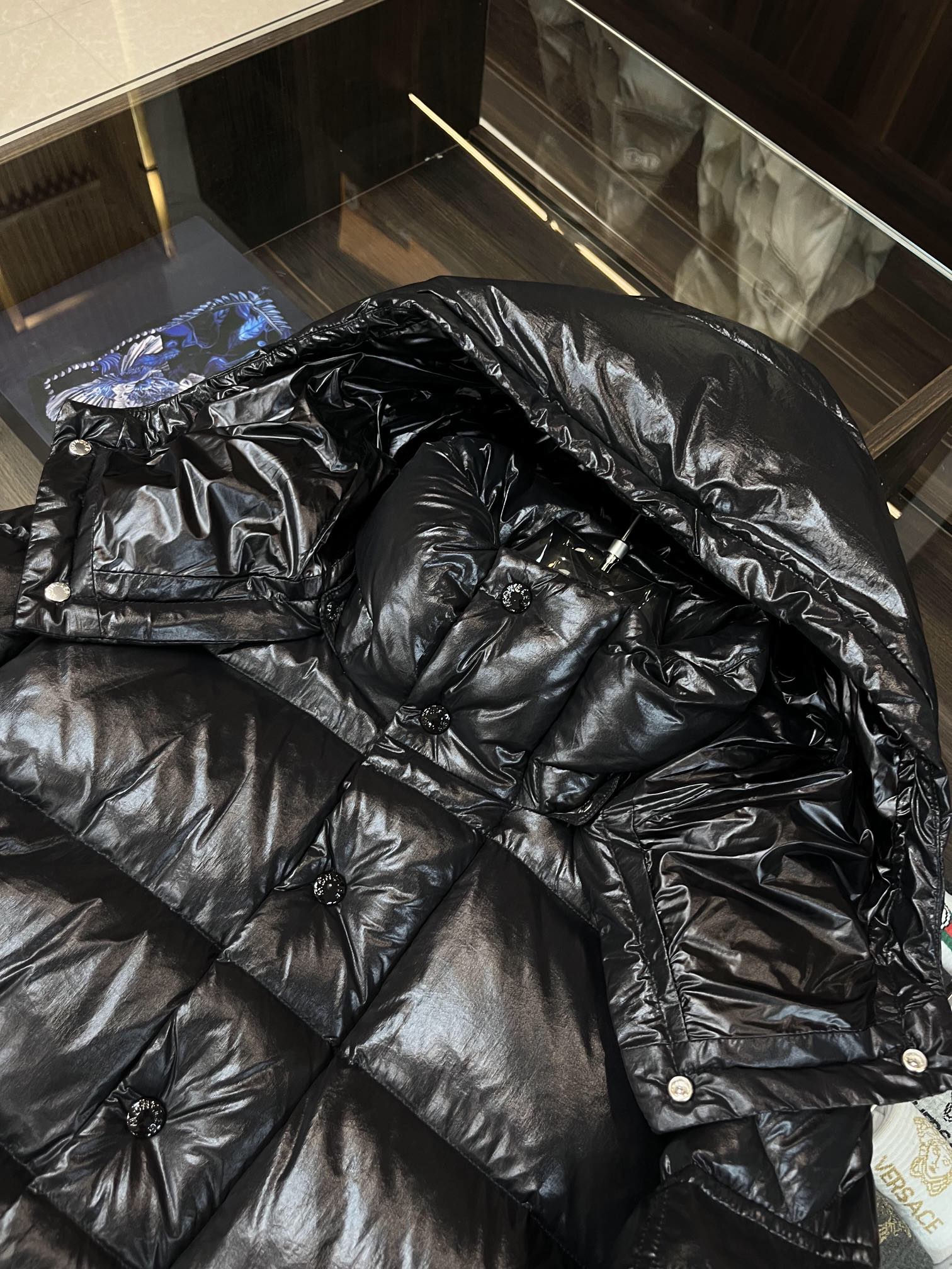 Moncler Down Jacket White Duck Down Black M-l-xl