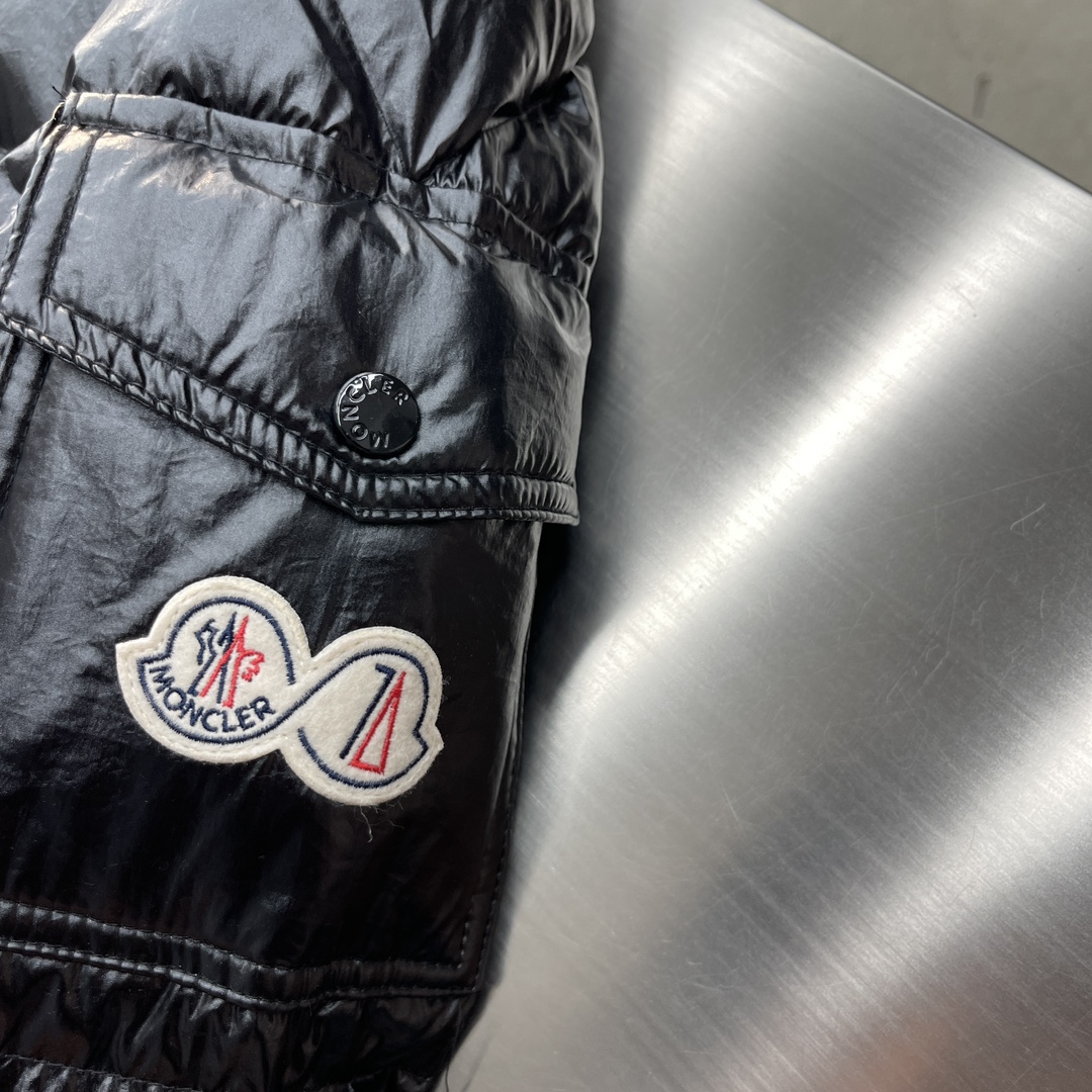 Moncler Down Jacket White Duck Down Black M-l-xl