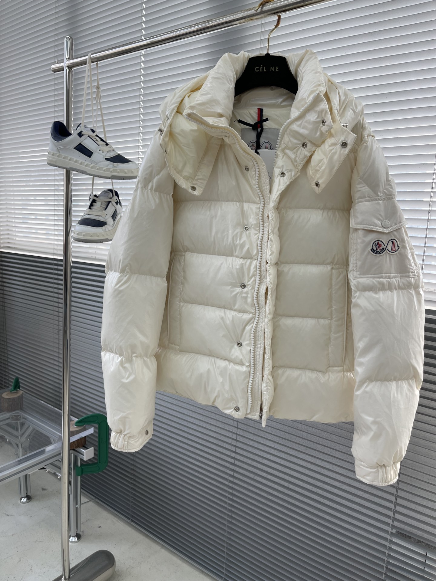 Moncler Down Jacket White Duck Down Black M-l-xl