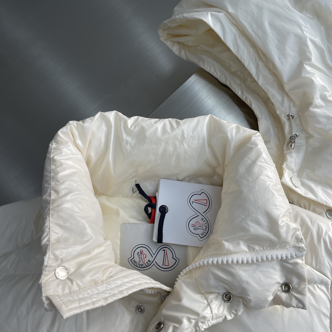 Moncler Down Jacket White Duck Down Black M-l-xl