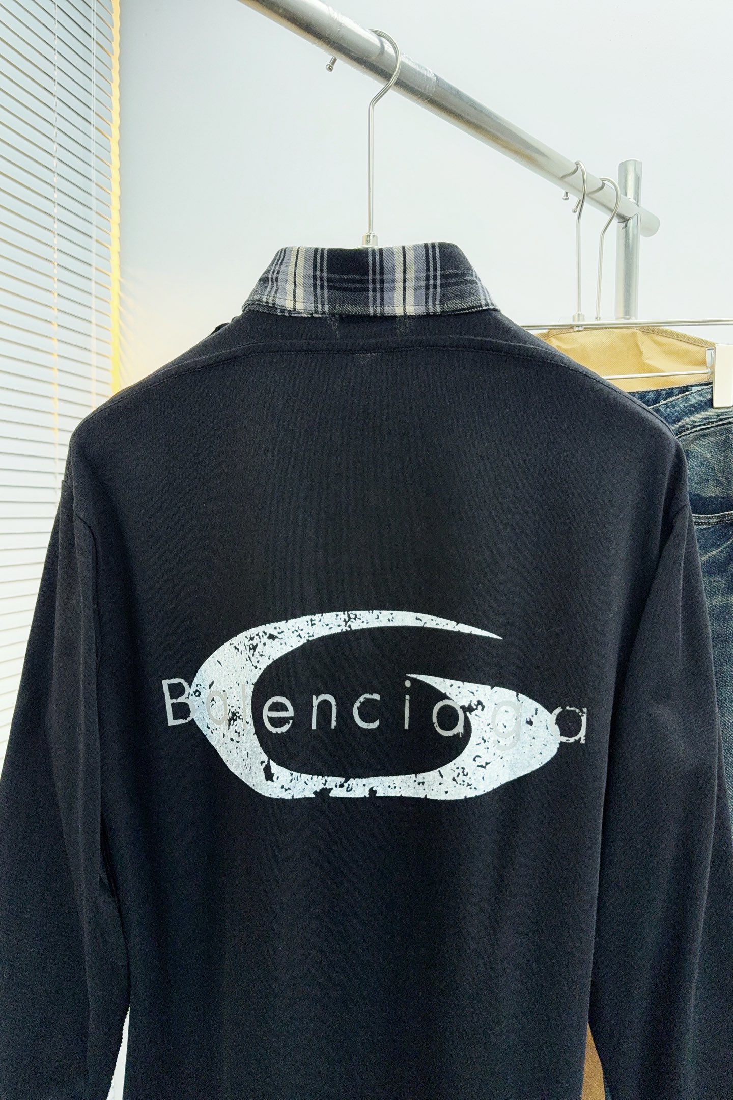 Balenciaga Couple Shirt Black Printed S-m-l