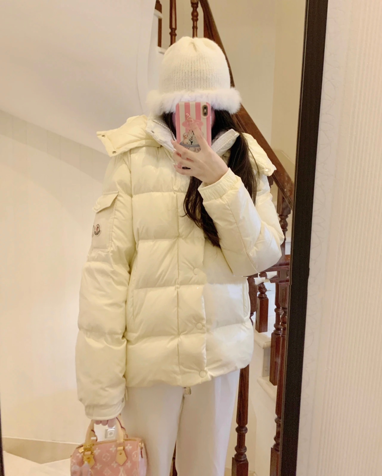 Moncler Down Jacket White Duck Down Black M-l-xl