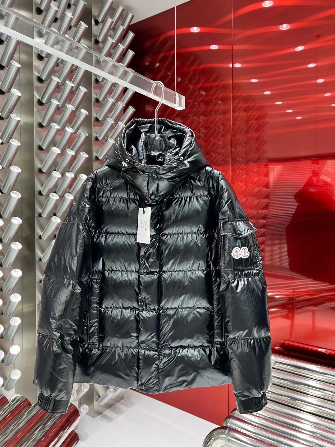 Moncler Down Jacket White Duck Down Black M-l-xl