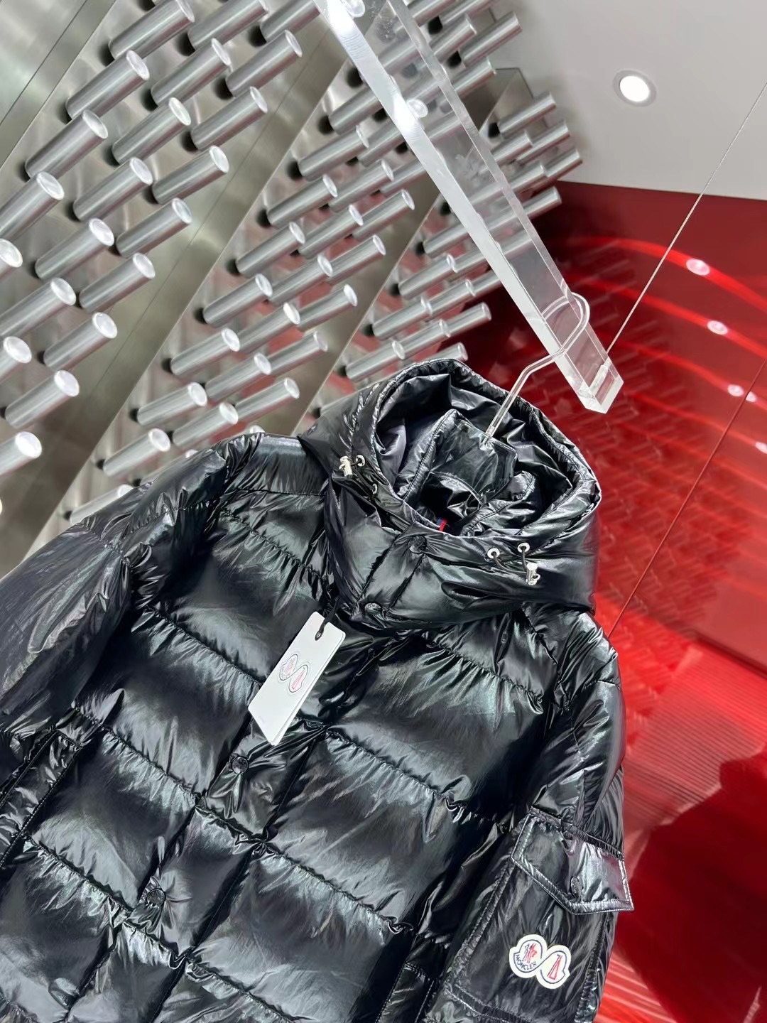 Moncler Down Jacket White Duck Down Black M-l-xl