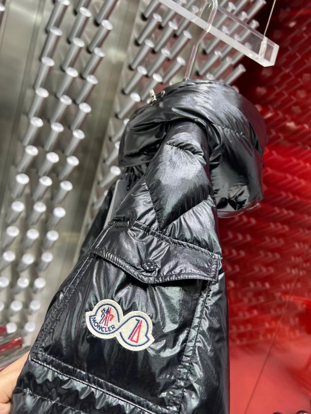 Moncler Down Jacket White Duck Down Black M-l-xl