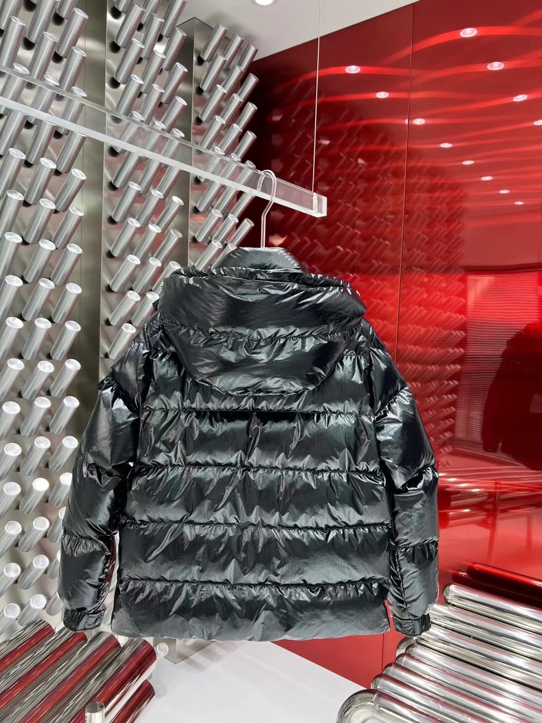 Moncler Down Jacket White Duck Down Black M-l-xl
