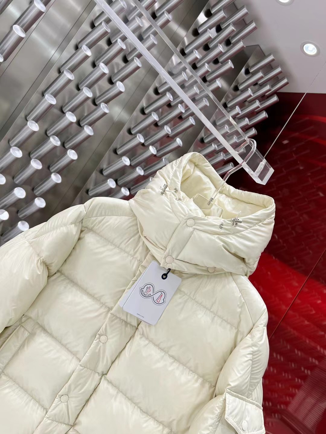 Moncler Down Jacket White Duck Down Black M-l-xl