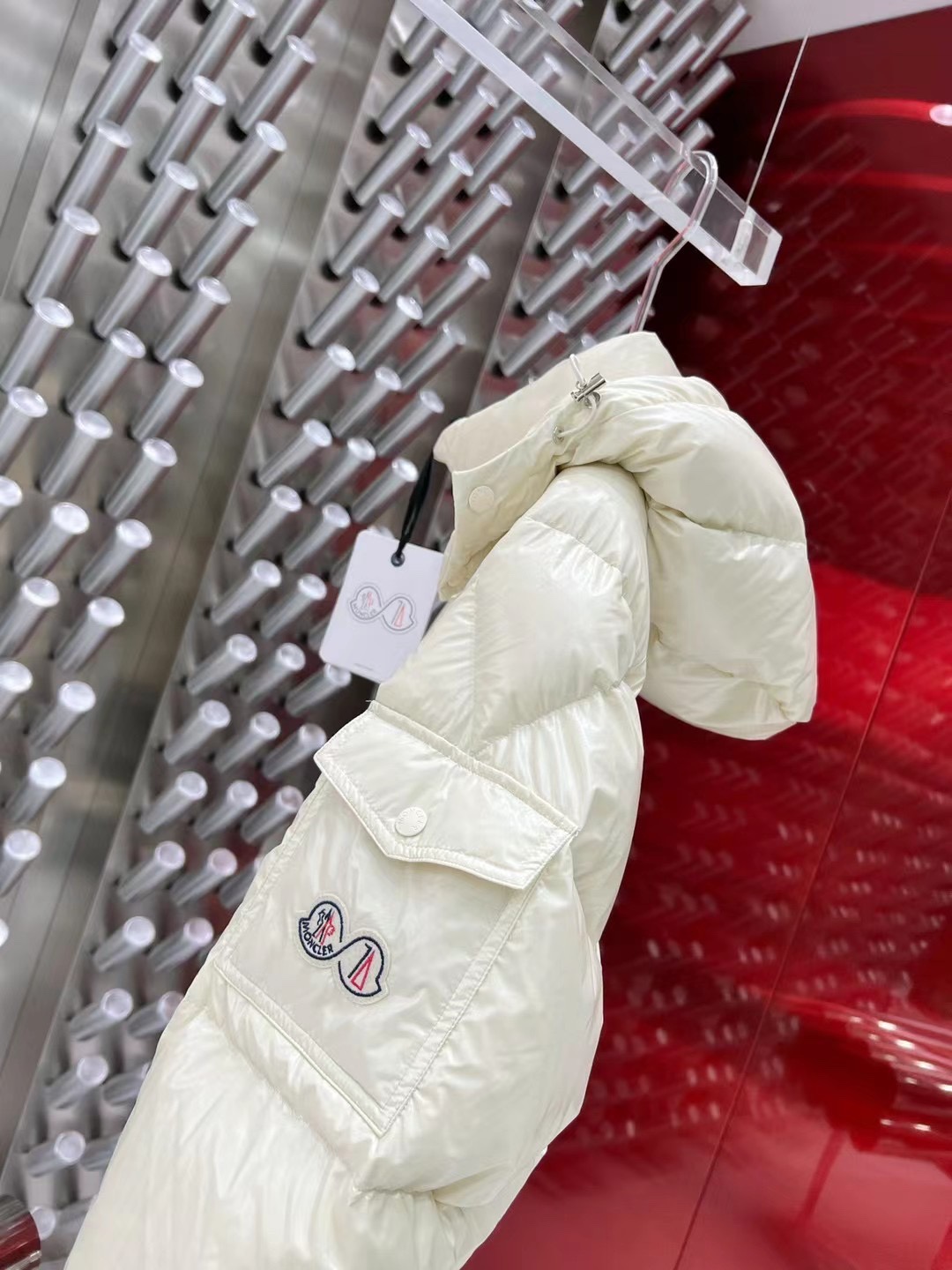Moncler Down Jacket White Duck Down Black M-l-xl