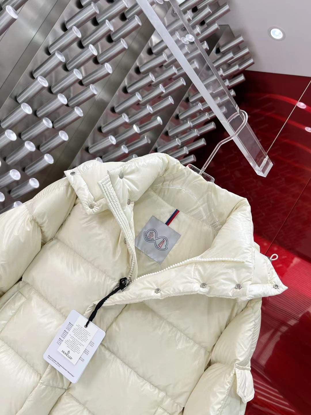 Moncler Down Jacket White Duck Down Black M-l-xl