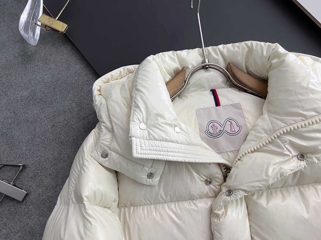 Moncler Down Jacket White Duck Down Black M-l-xl