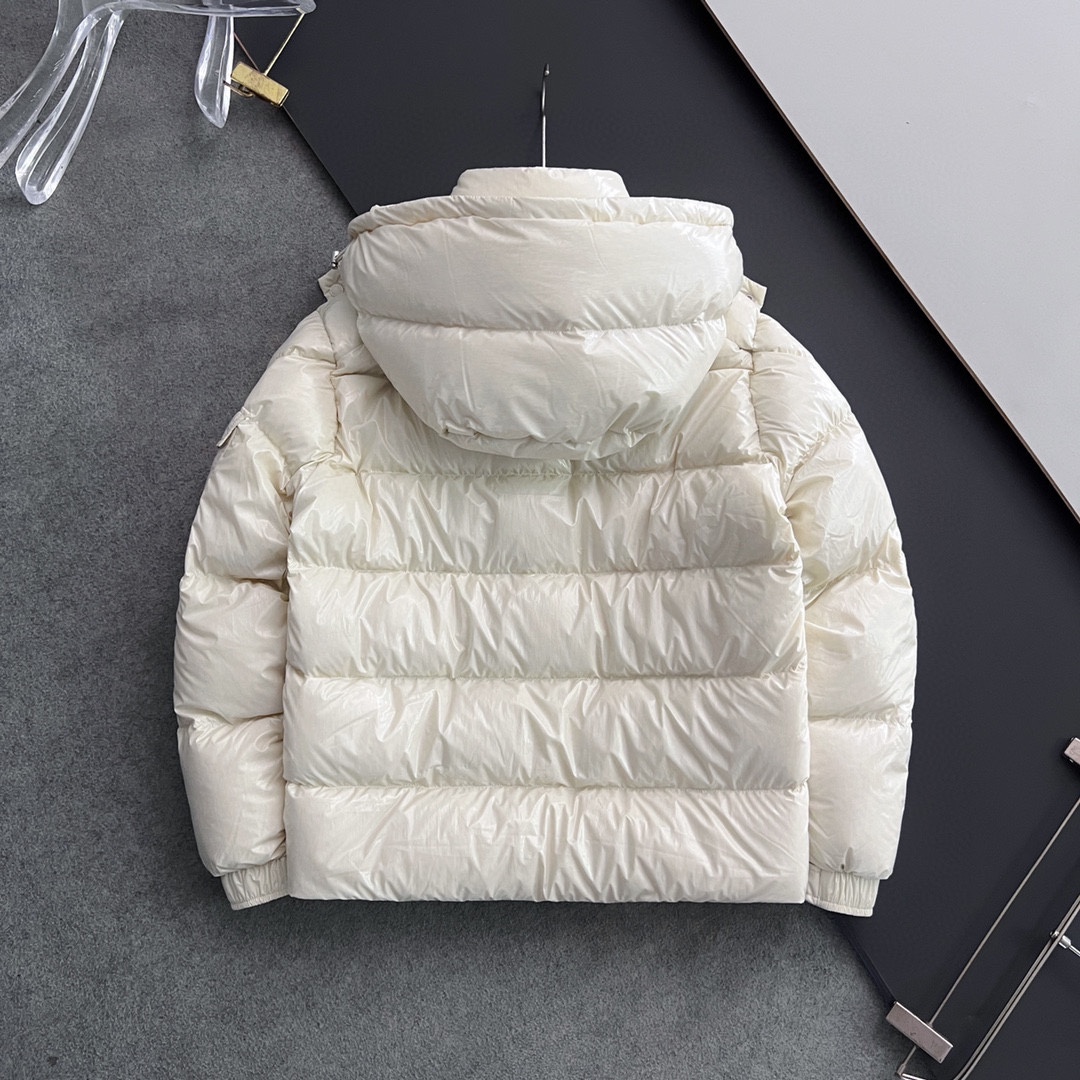 Moncler Down Jacket White Duck Down Black M-l-xl