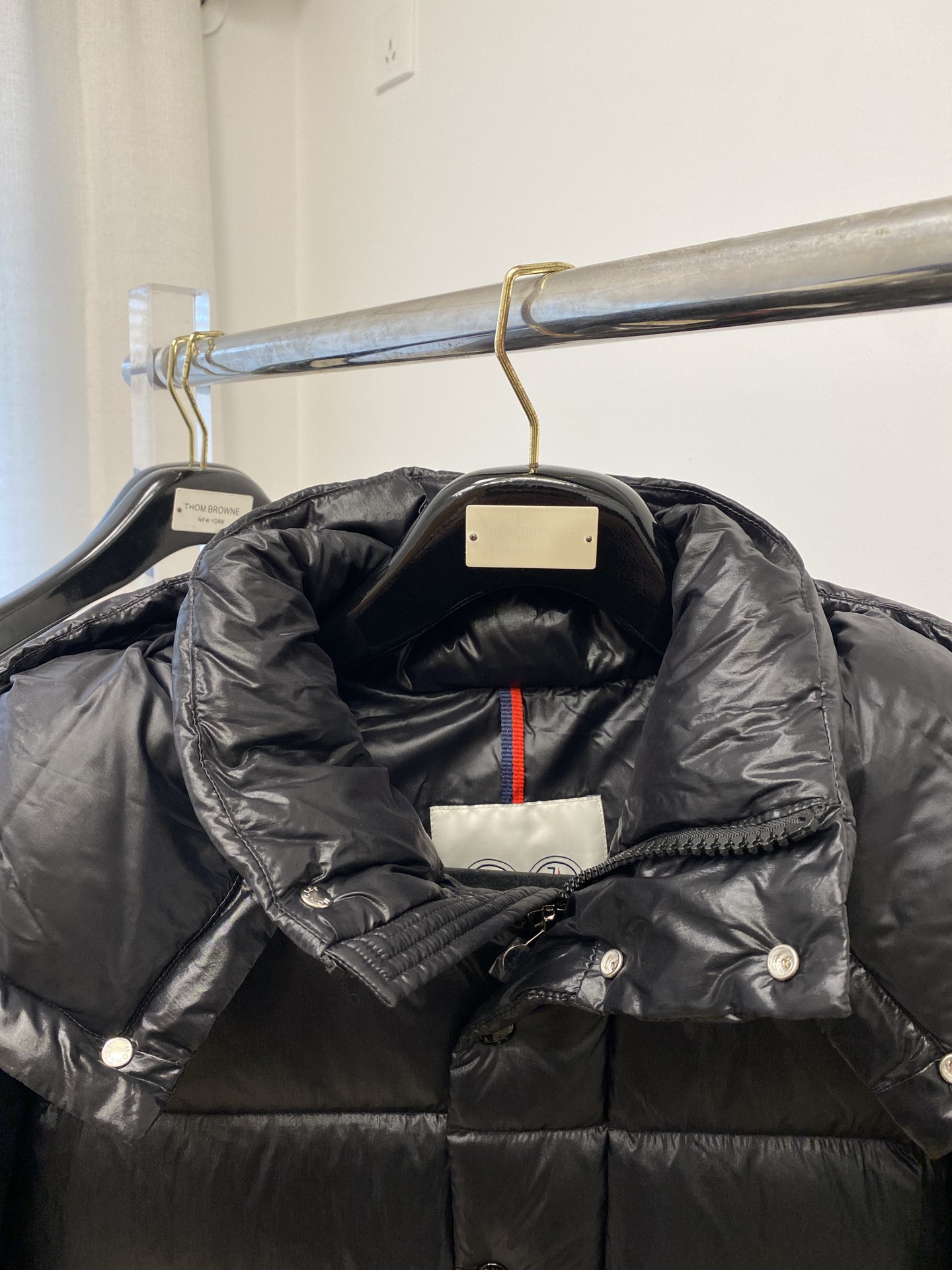 Moncler Down Jacket White Duck Down Black M-l-xl