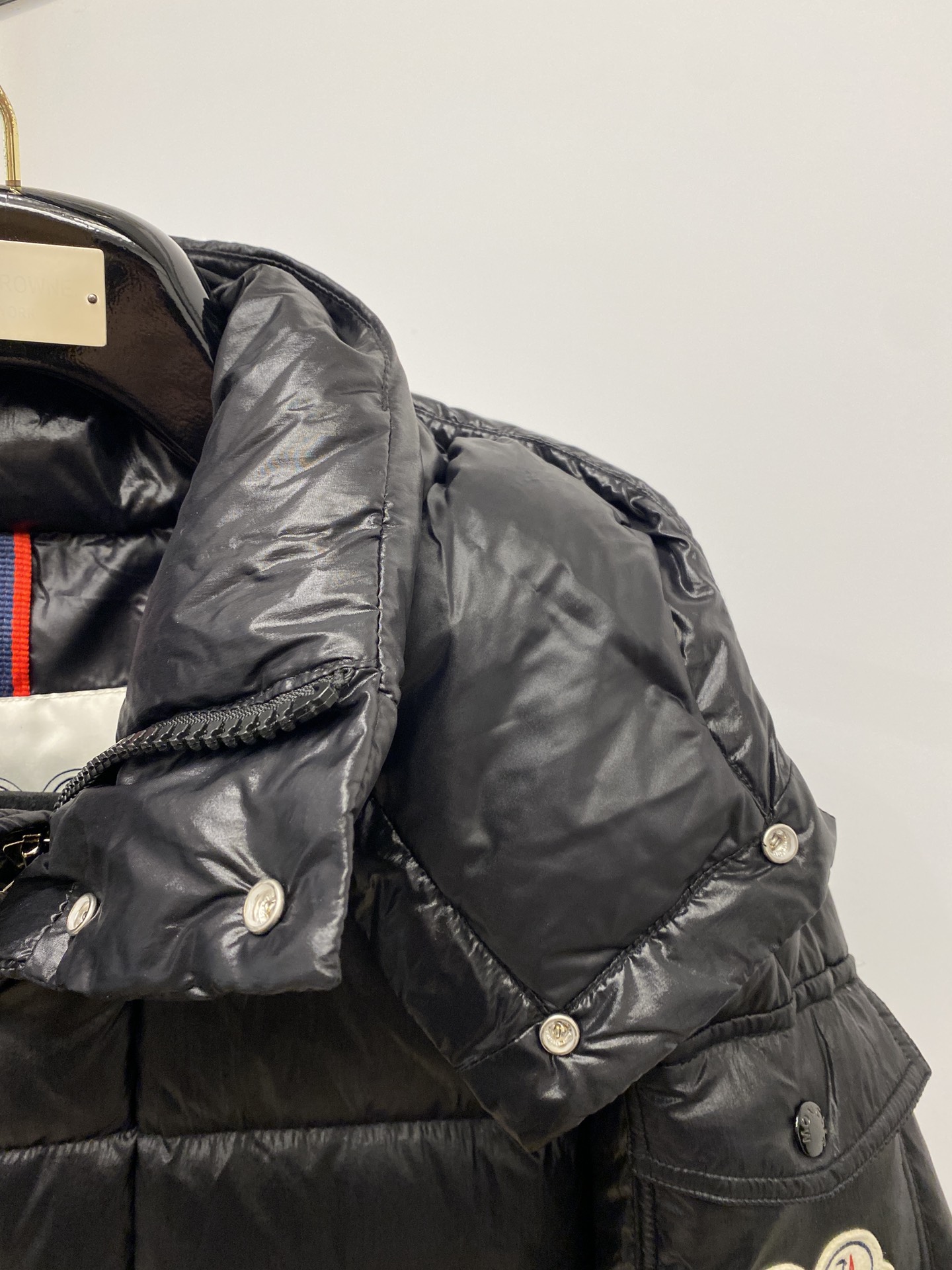 Moncler Down Jacket White Duck Down Black M-l-xl