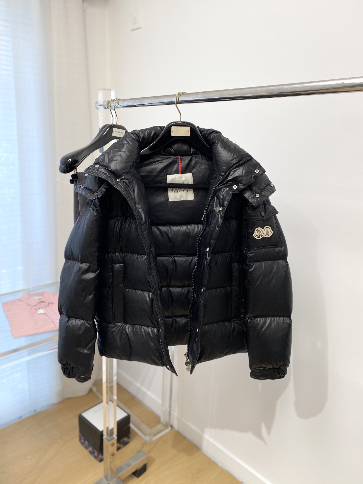 Moncler Down Jacket White Duck Down Black M-l-xl