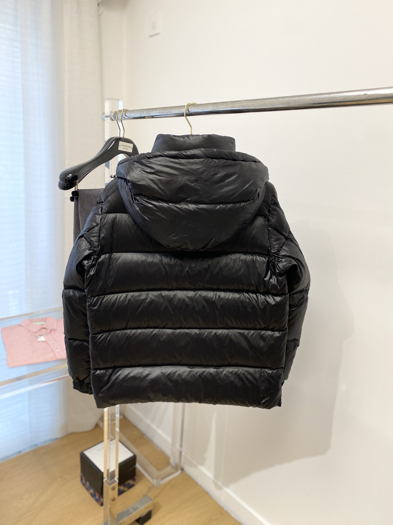 Moncler Down Jacket White Duck Down Black M-l-xl