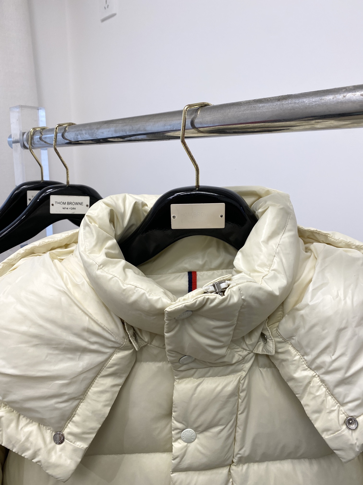 Moncler Down Jacket White Duck Down Black M-l-xl