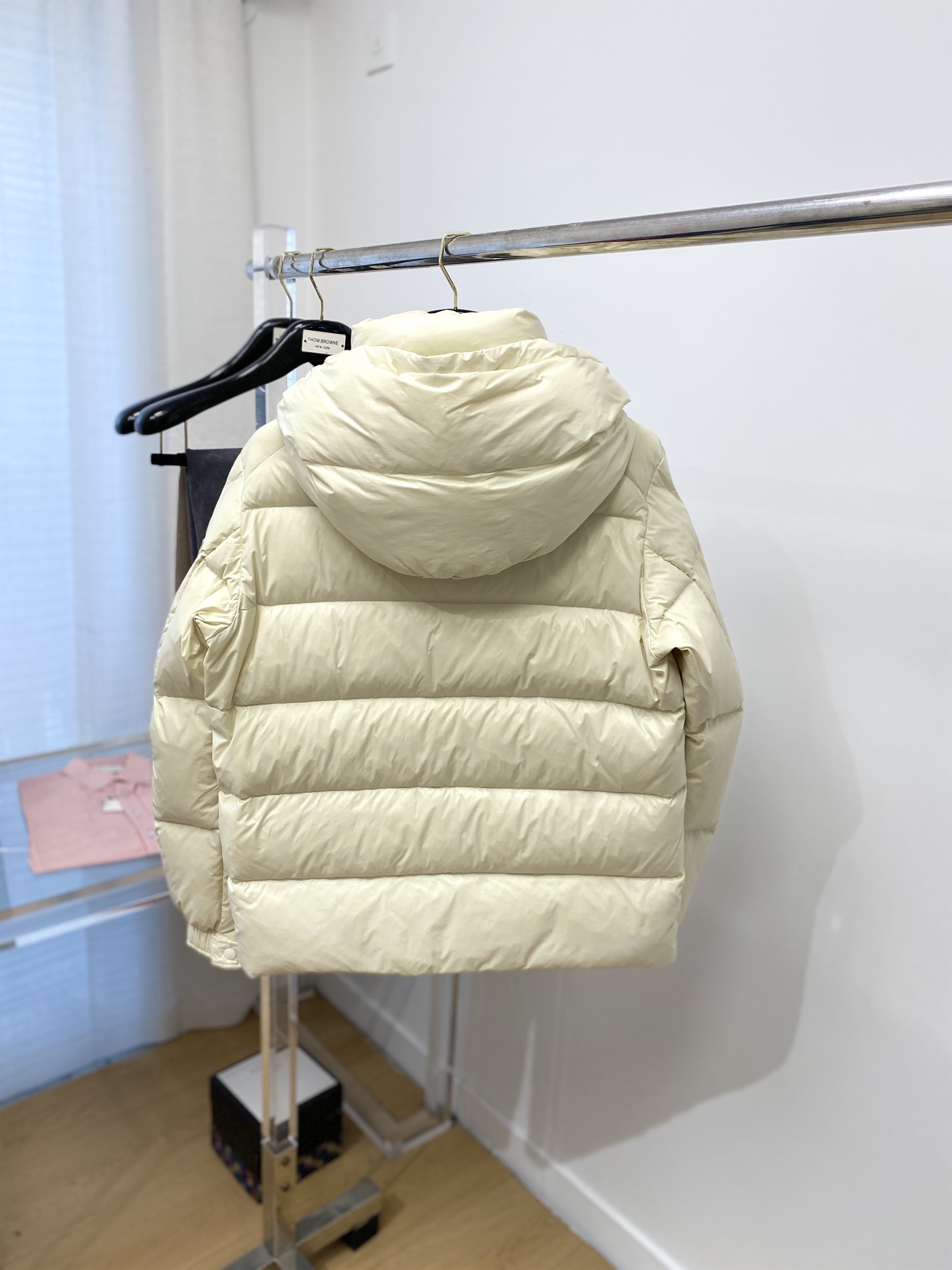 Moncler Down Jacket White Duck Down Black M-l-xl