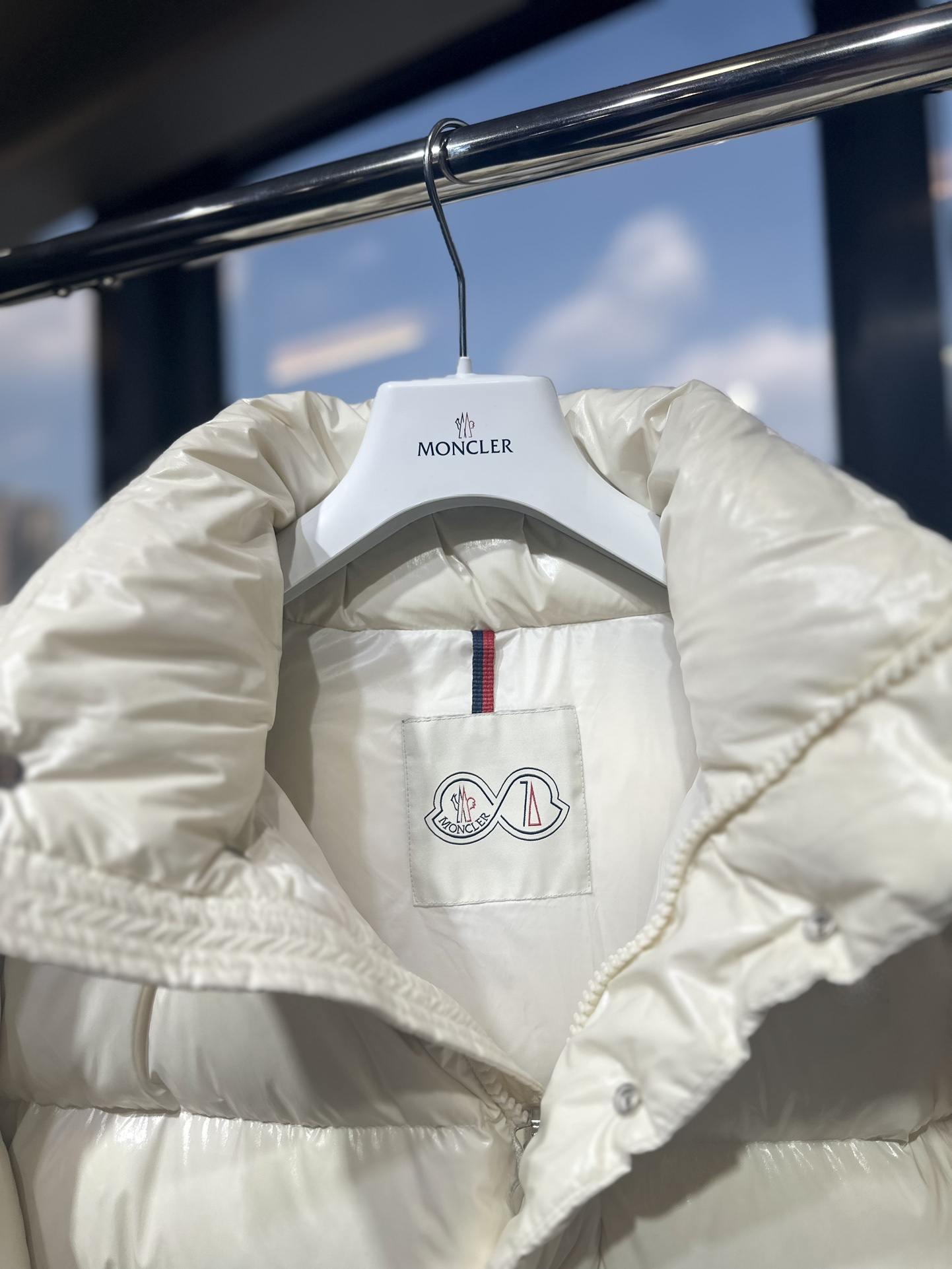 Moncler Down Jacket White Duck Down Black M-l-xl
