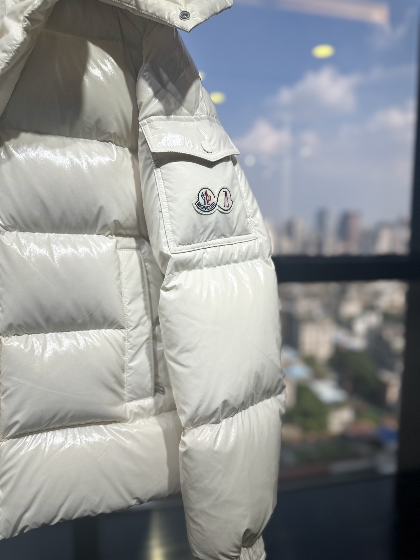 Moncler Down Jacket White Duck Down Black M-l-xl