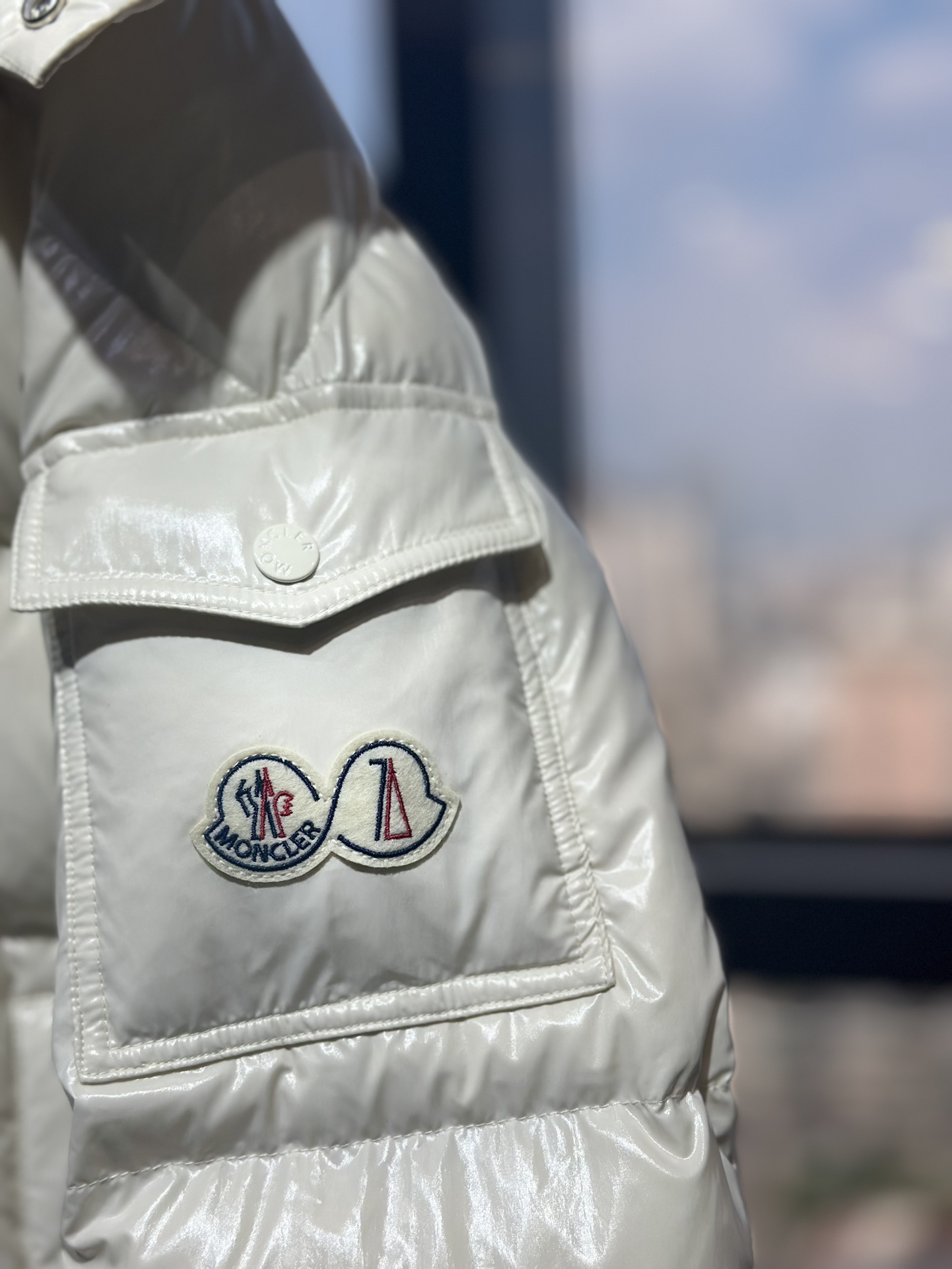 Moncler Down Jacket White Duck Down Black M-l-xl