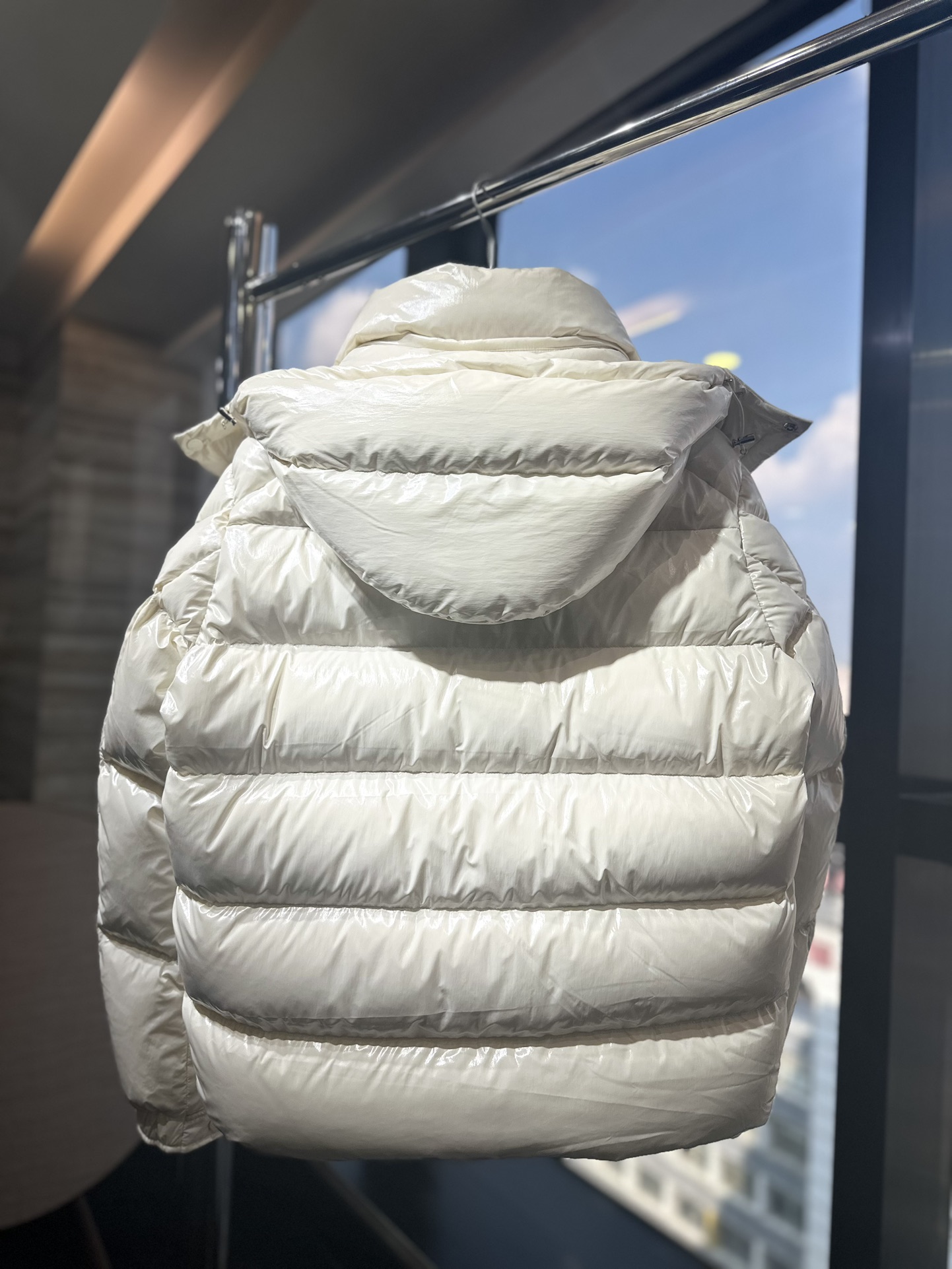 Moncler Down Jacket White Duck Down Black M-l-xl