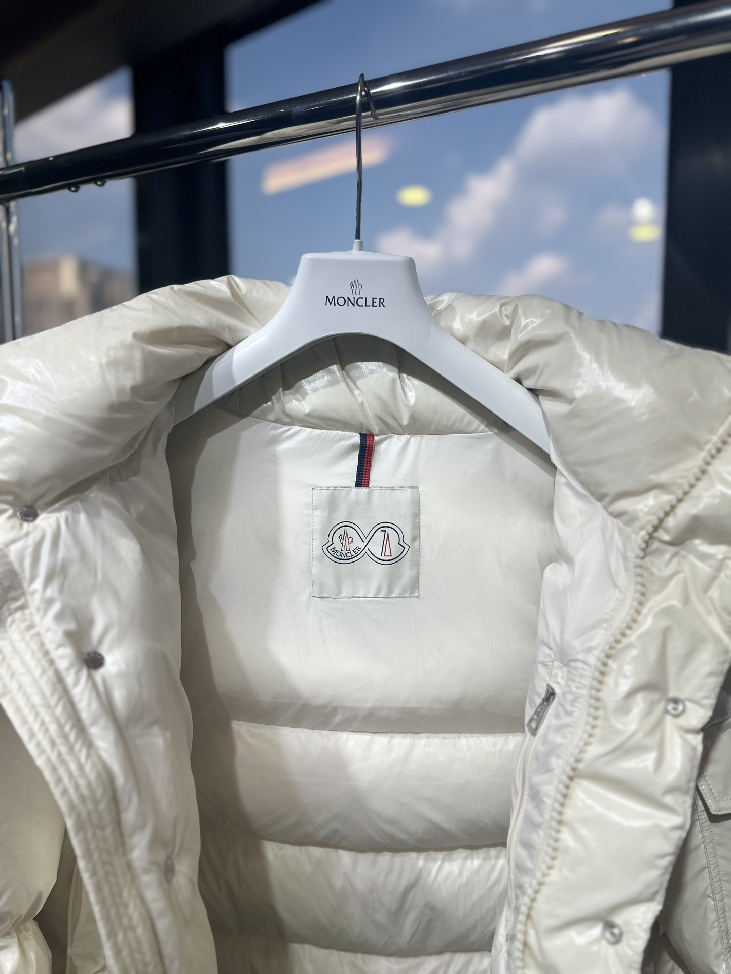 Moncler Down Jacket White Duck Down Black M-l-xl