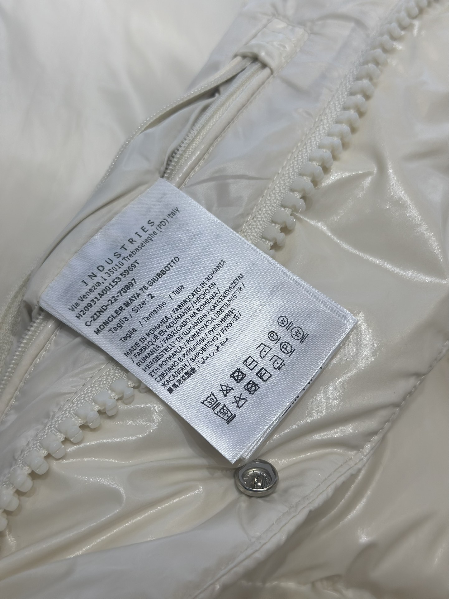 Moncler Down Jacket White Duck Down Black M-l-xl