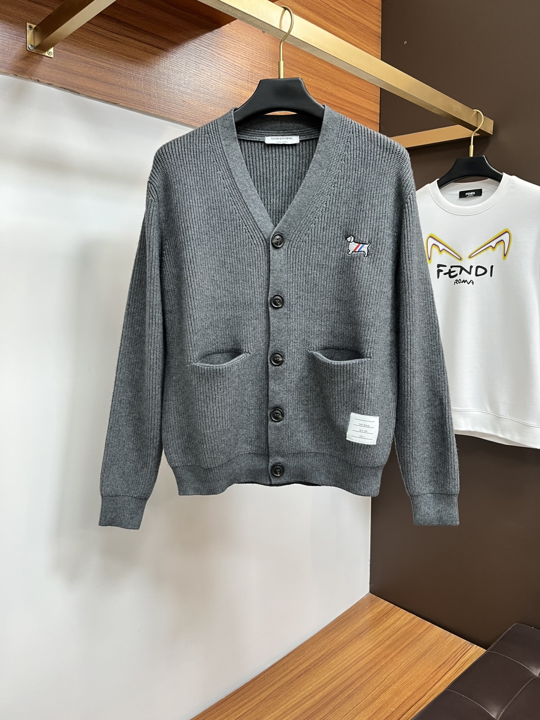 Thom Browne Male Basic Clothing Wool Loose Fit M-xl