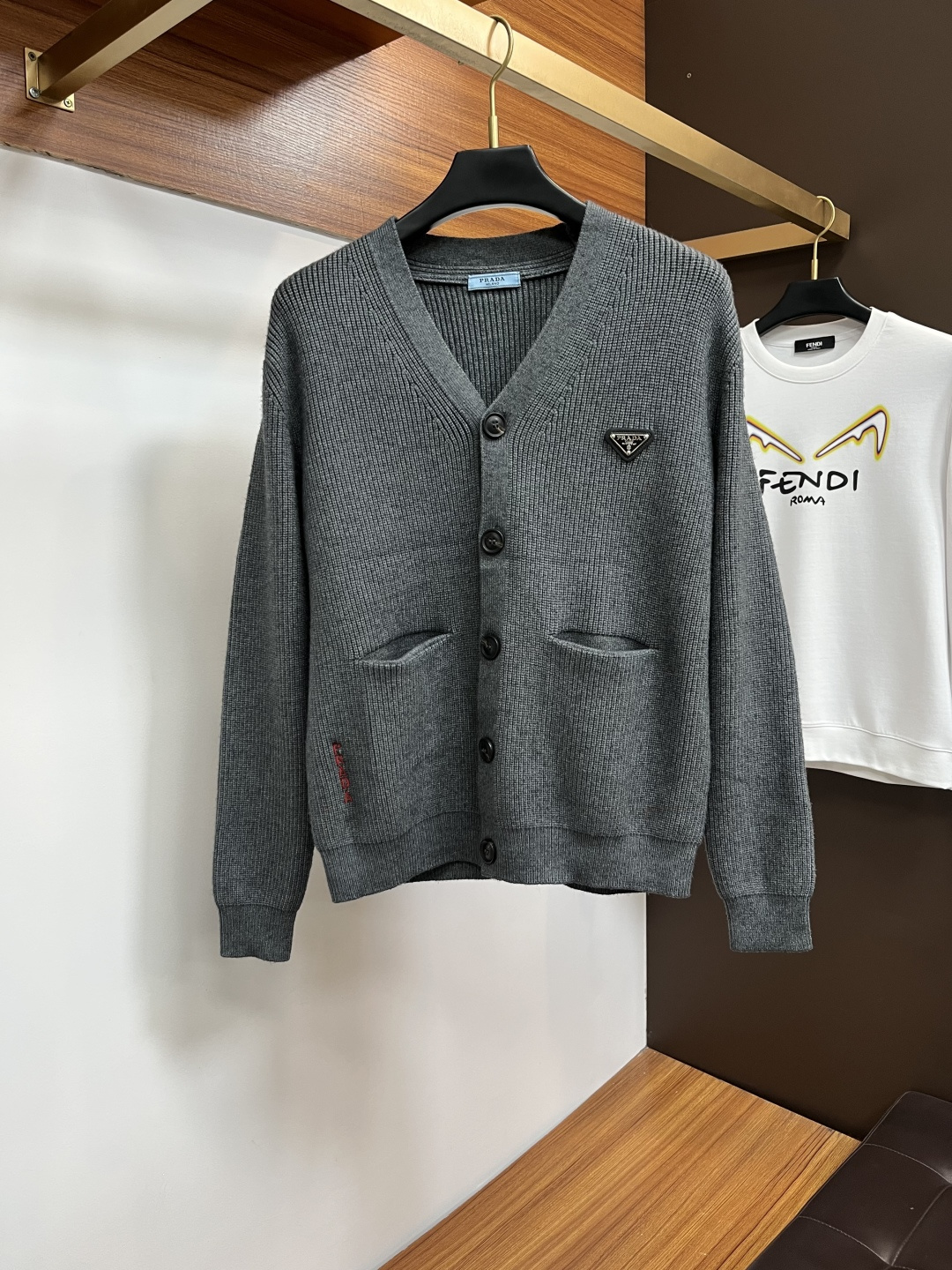 Prada Male Basic Clothing Wool Loose Fit M-xl